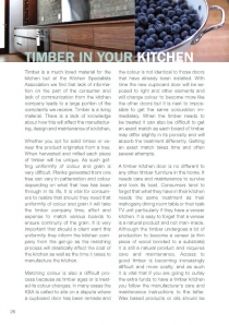 Timber in your kitchen
